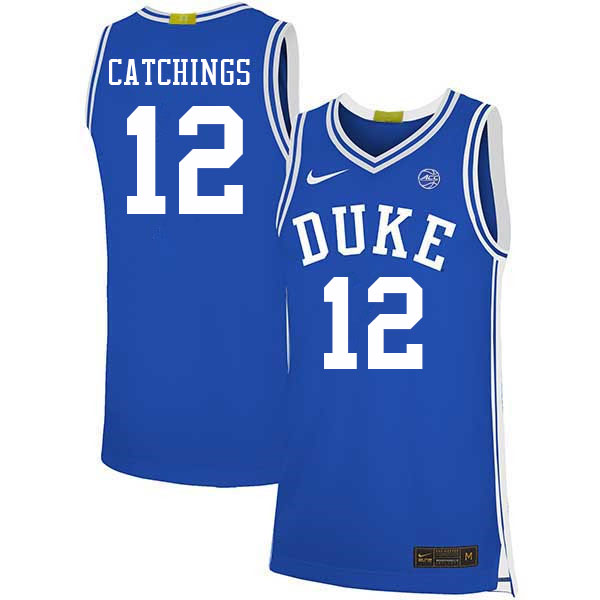 Duke Blue Devils #12 Kale Catchings 2022-23 College Stitched Basketball Jerseys Sale-Blue